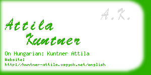 attila kuntner business card